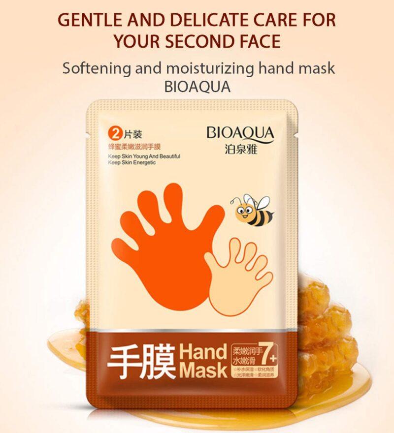ماسک دست عصاره عسل بیوآکوا BioaquaBioaqua Tender And Moist Honey Hand Mask