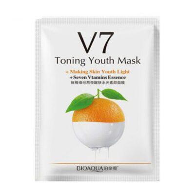 ماسک ورقه ای صورت ۷ ویتامینه بیواکوا عصاره پرتقال 7 Vitamin Bioaqua Orange Extract Facial Sheet Mask